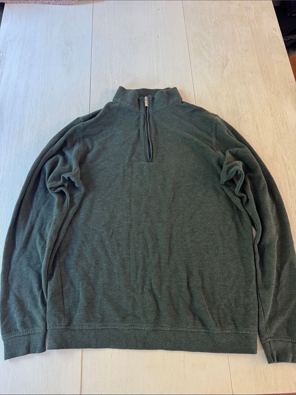 Peter Millar Men's Half-Zip Sweater in Forest Green